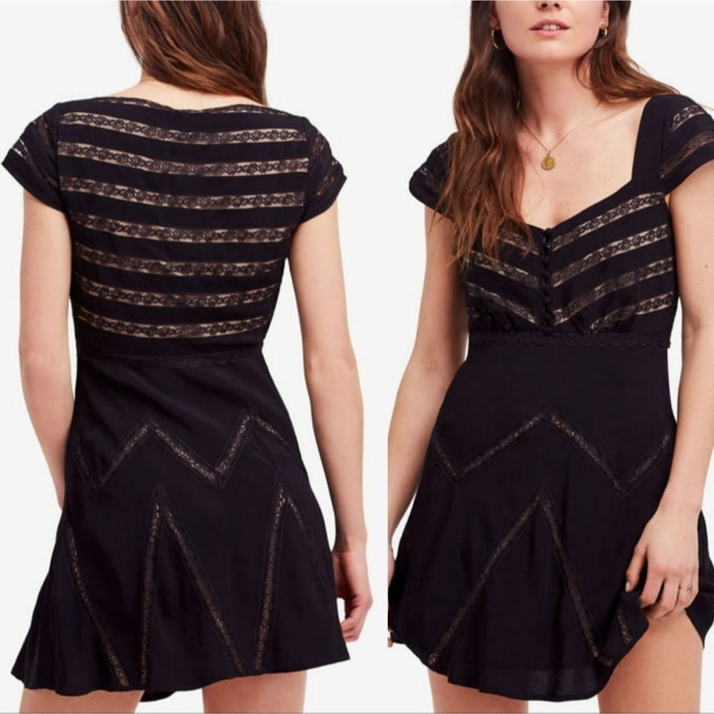 Free People Elle Lace Mini Dress